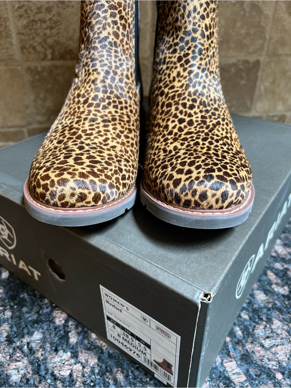 NWT Ariat Wexford Leopard Print Boots - Picture 7 of 10